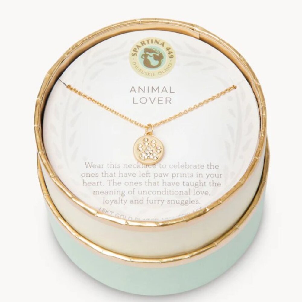 Sea La Vie Gold Paw Print Necklace